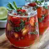 Strawberry Basil Lemonade Pitcher