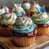 Spring Cupcakes Pastel Butterfly