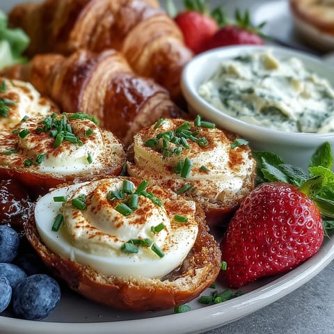 Easter Brunch Board Deviled Eggs
