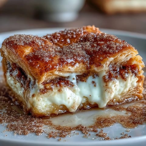 Golden Easy Cinco de Mayo Sopapilla Cheesecake Bars with cinnamon sugar topping.