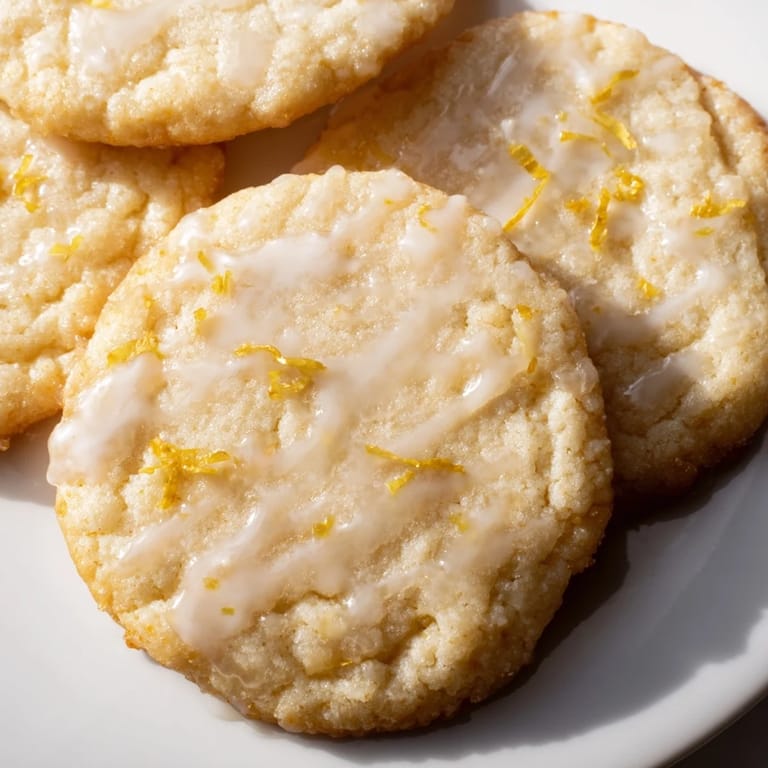 A fresh batch of homemade Lemon Sugar Cookies, enticingly sweet with that tangy lemon taste.