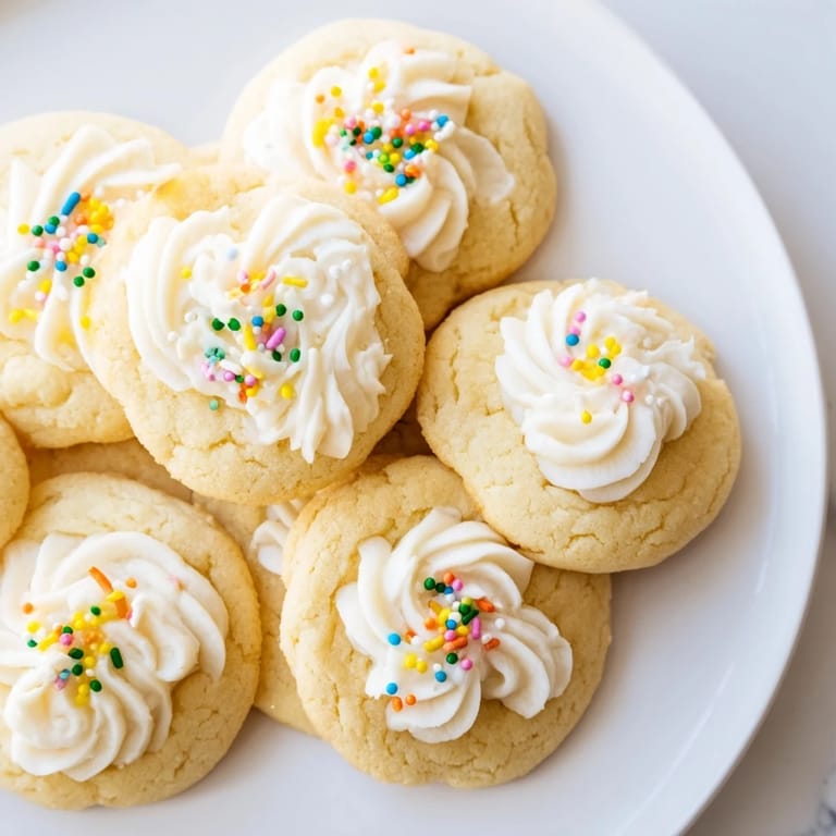 Perfectly crisp butter cookies, a beautiful arrangement before being dipped in flavorful frosting.