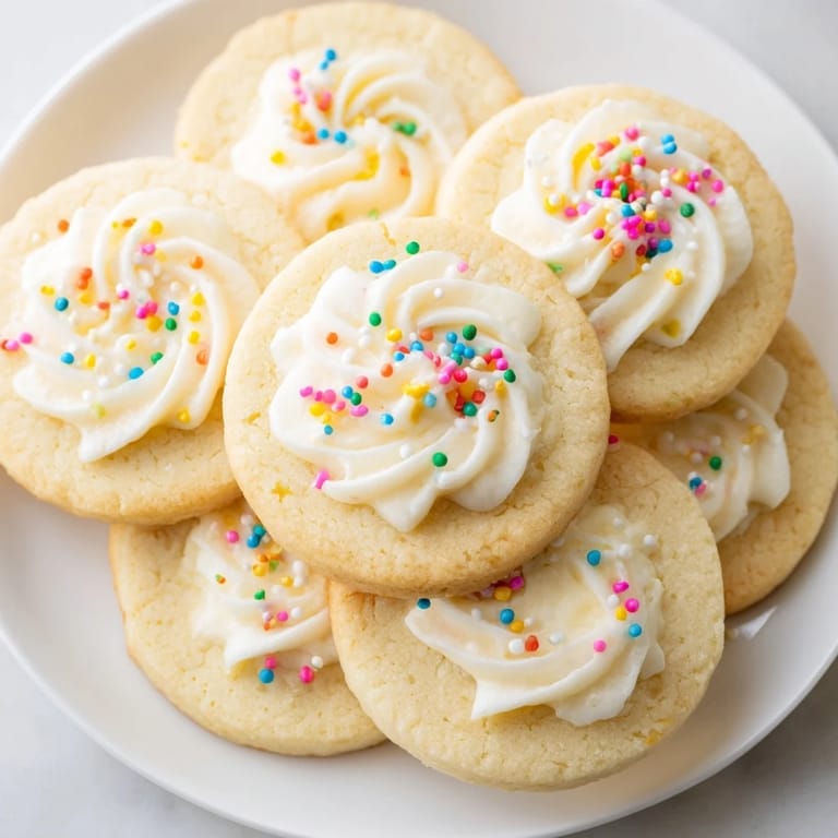 Close-up of buttery cookies, tender and slightly sweet, ideal treats for tea time gatherings.