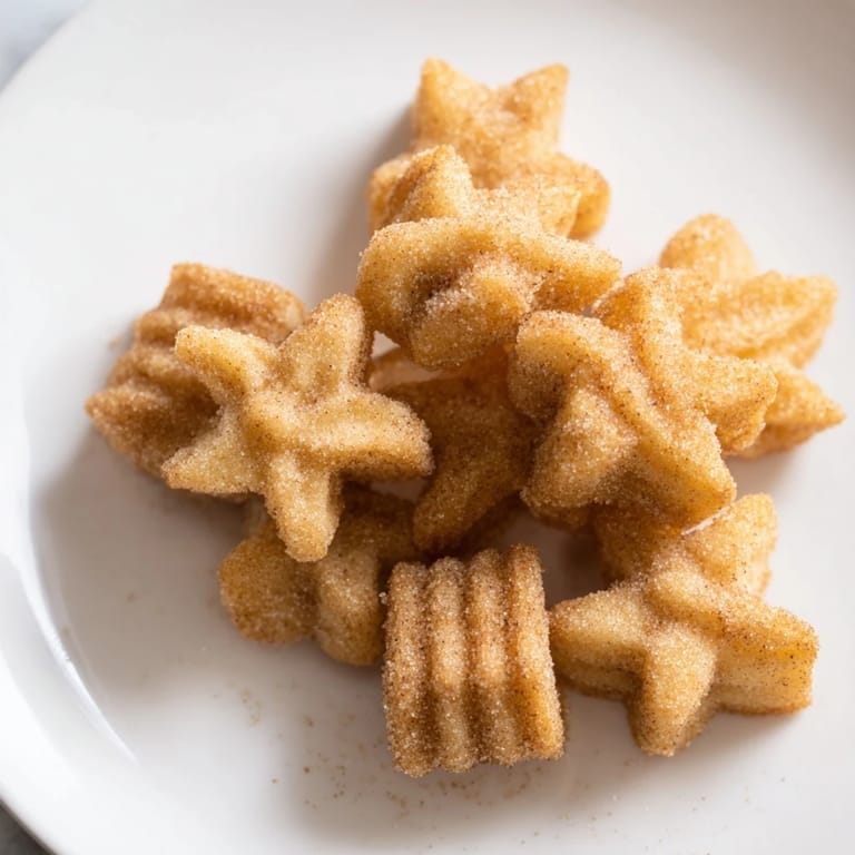 Freshly made Churro Bites, fried golden with a crisp exterior, ready for a sweet cinnamon sugar coating.