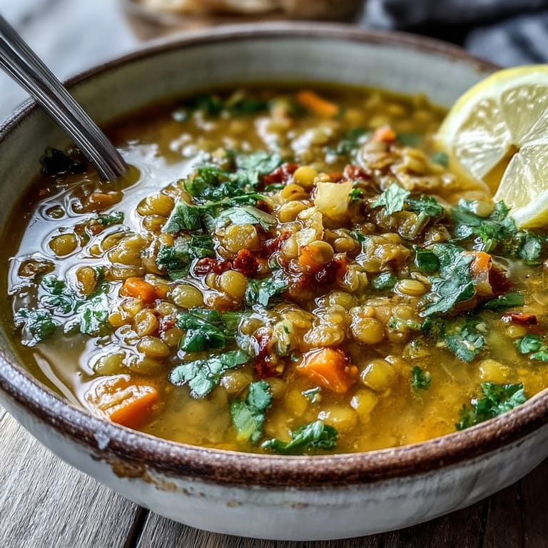 Comforting Mung Bean Soup in a rustic bowl, showcasing tender beans and vibrant vegetables perfect for a healthy lunch.