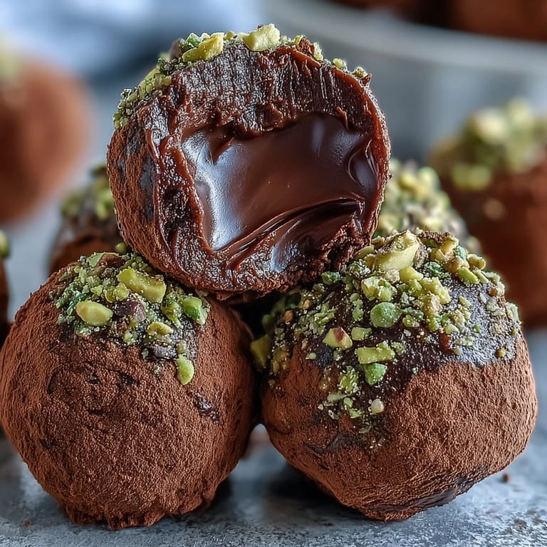 Plated chocolate truffles with a glossy finish, perfect for gifting or enjoying with coffee.