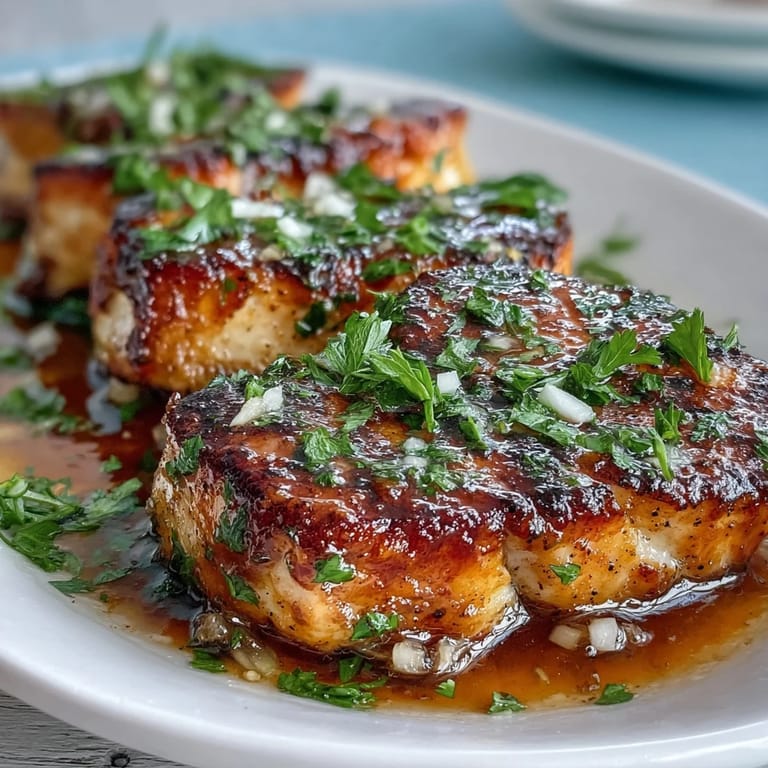 2. Juicy sea scallops pan-seared to perfection, drizzled with fragrant garlic lemon butter for an elegant seafood dinner.