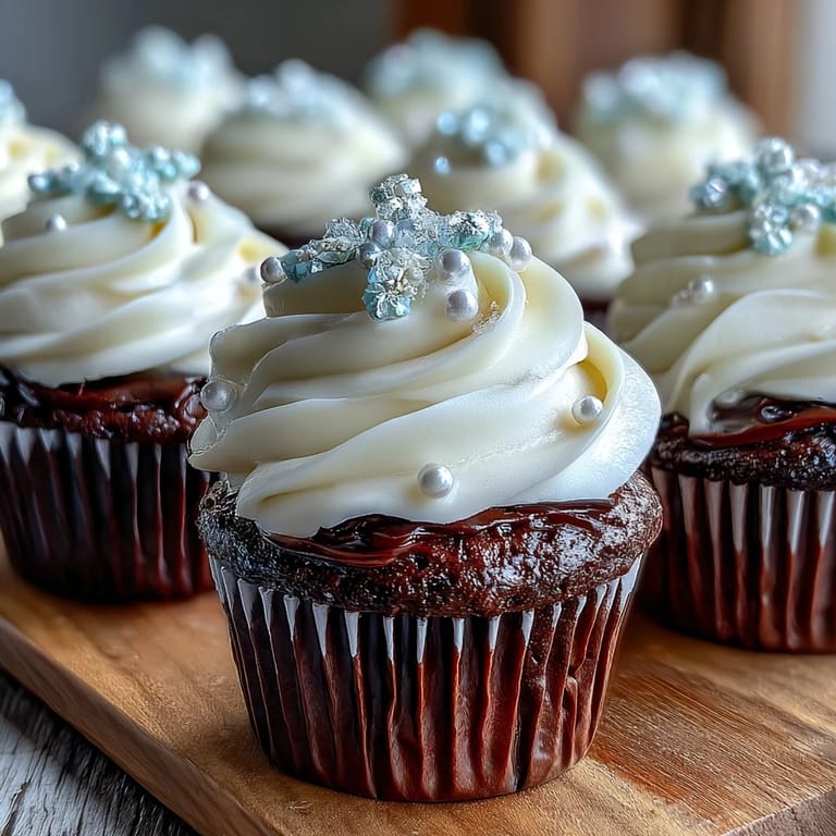 Adorable mini cupcakes with smooth vanilla buttercream and handcrafted fondant rosary toppers, perfect for a First Communion dessert table.