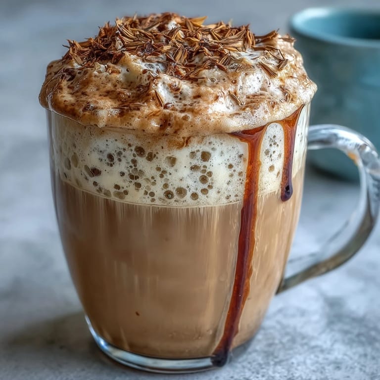 Creamy oat milk latte with roasted dandelion root, vanilla, and a hint of cinnamon for a soothing caffeine-free drink.