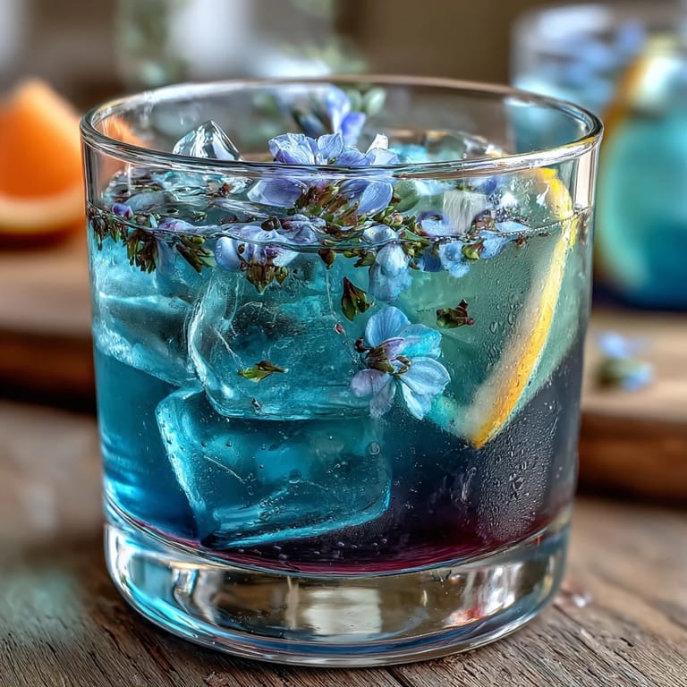 Refreshing color-changing lemonade with butterfly pea flowers shifts from deep blue to purple as you mix in fresh lemon juice.