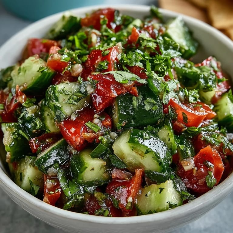 Close-up of fresh pickle de gallo salsa, a zesty appetizer for tacos.